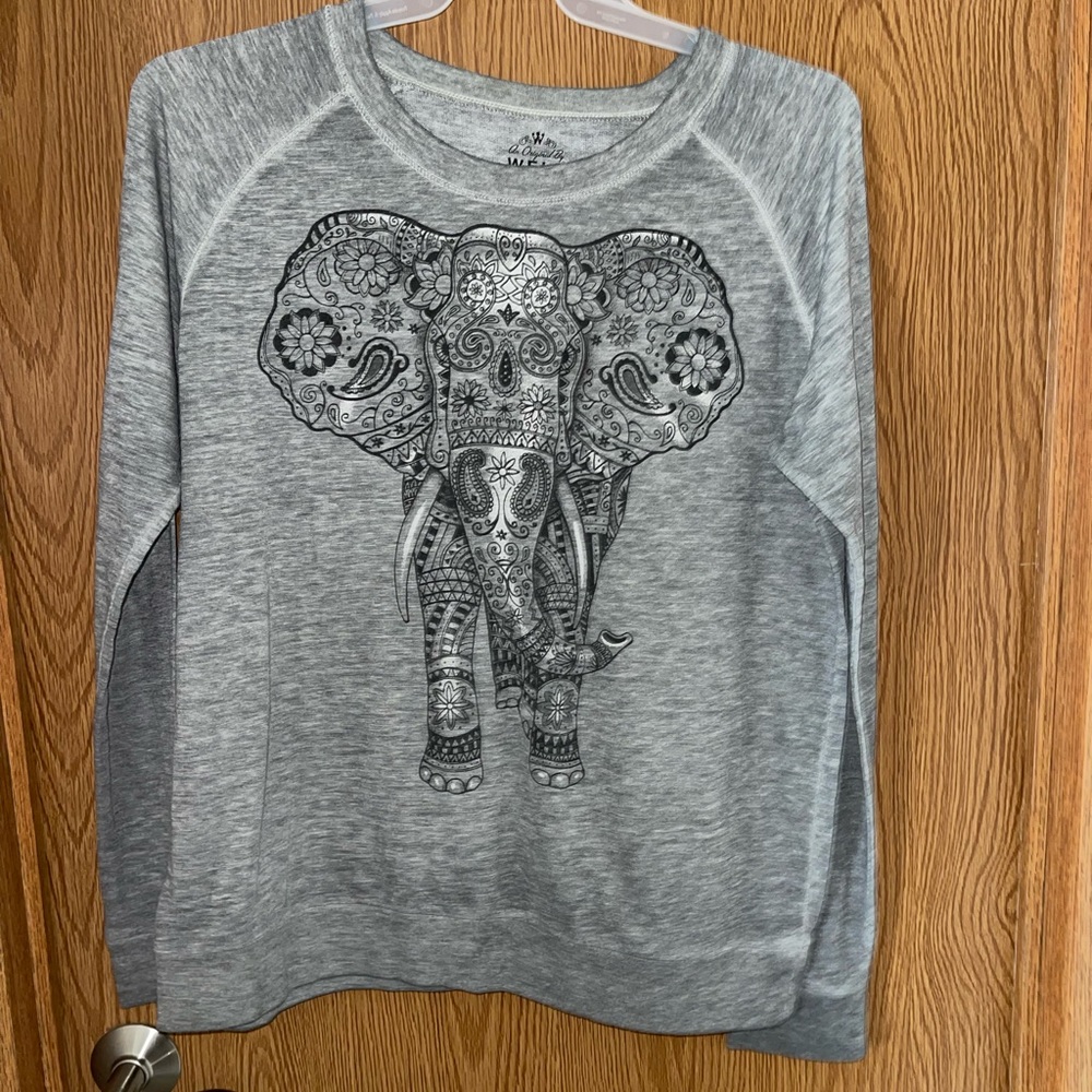 Well Worn Elephant Long Sleeve Tee